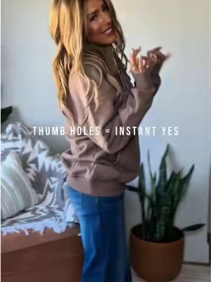 The throw-on-and-go pullover you’ll reach for every single day. 🤍 Half zip, thumb holes, and the perfect oversized fit = cozy season unlocked. 🍂✨ #FallFashion #CozyStyle #OOTDInspo #CasualChic #TikTokFashion @Imily Bela Living @Imily Bela US 