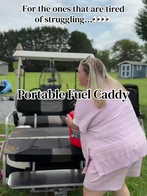 A portable fuel caddy is a must after the struggle all of these years! #portablegastank #fueltransfertank #portablegasstation #portablefuelcaddy #tiktokshopsummersale 