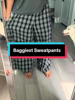 Baggy Sweatpants #baggysweats #sweatpants #plaid 