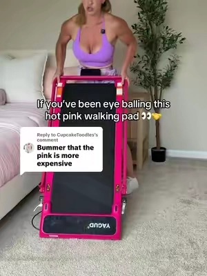 Replying to @CupcakeToodles 🤭👏👏👏 #pinkwalkingpad #yagud #ad #walkingpad 