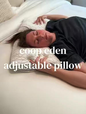Finally a pillow that can adjust to the way I like to sleep! Coop Sleep Goods Eden Adjustable Memory Foam Pillow #memoryfoampillow #sidesleeper #adjustablepillow #coopsleepgoods #tiktokshopsummersale  @Coop Sleep Goods  