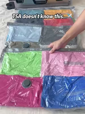 Why pay for extra bags when you can pack smarter?These vacuum seal bags +portable vacuum are a travel must have.More outfits ,less space ,and no overweight fees #spacesaver#packwithme#vacuumstoragebags #summerwins#tiktokshopsummersale
