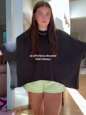 Perfect oversized tee for fall transition 