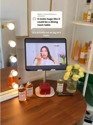 my favorite purchase on this app! 🤌🏻✨ #makeupvanity #workdesk #homefinds #homedesign #homefurniture 