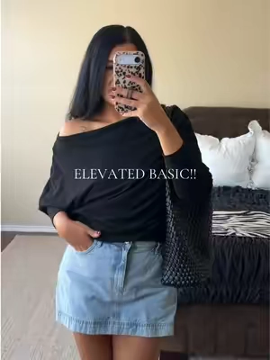 SIZE: L.  The perfect elevated basic to style through and season!! So perfectly chic and lightweight! I’m obsessed with the off the shoulder detail and the drapey details! Elevated Basic Top. Off The Shoulder Basic Top. Cute Top Outfit. #elevatedbasics #basictop #top #cutetop #basics 