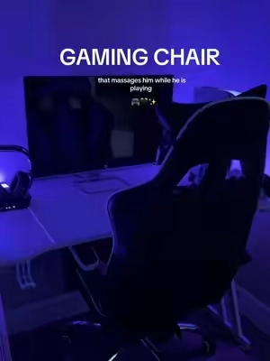 He is obsessed with his new gaming chair🎮✨ #gaming #gamingchair #2kplayer #ps5 #gamers 