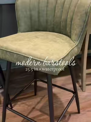 if you have young kids but still want to keep a certain aesthetic in your home - these counter stools checked all the boxes. Waterproof, comfy, sturdy, and affordable @Chairus Plus #counterstools #barstools #kitchenfinds #tiktokshopsummersale #chairus 