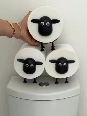 Cute sheep toilet paper holder that adds a fun and playful touch to any bathroom or kitchen. 🐑✨🧻 #HomeDecor #BathroomDecor #KitchenAccessories #CuteHome #TikTokShopFinds