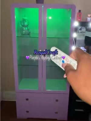 Yall asked and they delivered💜 #displaycabinet #purplelover #storagecabinet #ledcabinet #homefinds 