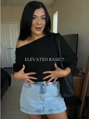 SIZE: L. I love a good elevated basic I can style through any season! The most perfect off the shoulder top! So cute with shorts, skirts, or jeans! Off the Shoulder Top. elevated Basics Top. Comfy Tops. #elevatedbasics #basictop #top #cutetop #basics 