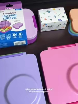 School Lunch Supplies Drawer / What We Use 🫶💕 #fyp #kidslunchbox #MomsofTikTok #fypシ゚viral #schoollunch 