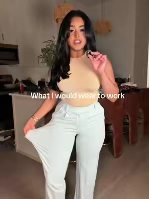The best work pants in BABY BLUE 🧚💎🩵 @halara_official. #halara #halarapants #workpants 