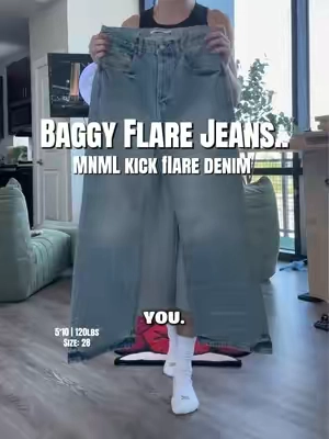 #mnml #flarejeans #baggyjeans 
