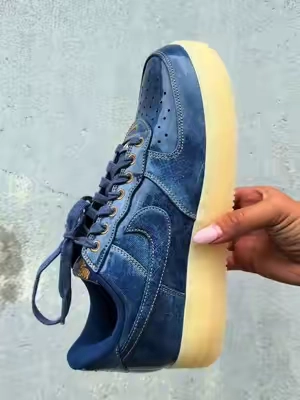 Coolest sneakers I’ve ever seen ‼️🤩 #fyp #denim #airforce #nike 