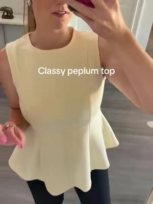 One of my favs for the office  #classytops #affordablefashion #officetops #worktops #peplumtop @btfbm_shop 