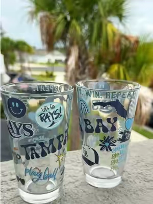 sooooo cute I added to cart so quick. The price was to good ⚾️ #beerglass #beerglasses #baseballfans @QVC, Inc #pintglass 