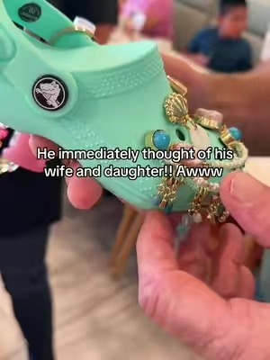 He immediately thought of his wife and daughter! How cute!! #crocs #crocs4life #crocsgang 