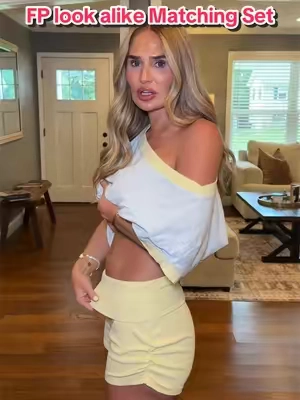 the cutest matching set that’s giving FP vibes for way less 💛 #matchingset #summerset #swimcoverup #beachoutfits #casualset 