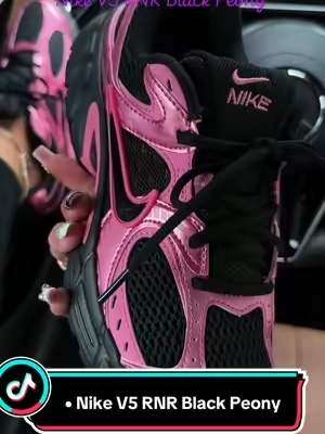 Nike V5 RNR Black Peony HQ7901-004 Women's Fashion Sneaker #nike #nikernr #sneakerhead #tiktokshopsummersale #sneakertok 