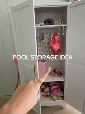 And I thought storage cabinets couldn’t be pretty 😆 #metalstoragecabinet #metalcabinet #poolstorage #tiktokshopsummersale 