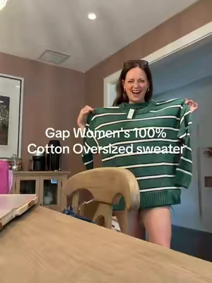 Gap Women's 100% Cotton Oversized sweater #gap #oversized #sweater #cotton @Gap 