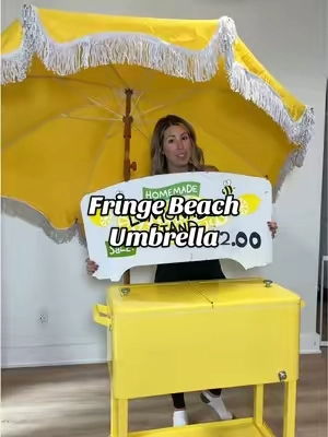 The perfect umbrella for the cutest lemonade stand 🍋☀️ @PHIVILLA  #beachumbrella  #lemonadestand🍋  #umbrella  #patioumbrella  #tiktokshopsummersale 