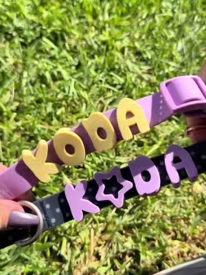 Dog bubble necklaces perfect for customizing with any name or nickname of your choice.  I’m going to link the collar and the letters below. @@Springland Pets ##dogcollar##dogaccessories##doglover##dogsoftiktok