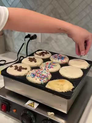 Pancakes minis hechos en casa 🥞✨#pancakes #foryoupage #viralvideo #breakfastideas 