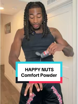 Sweat protection and it keeps you dry down there 😅 #happynuts #comfortpowder #sweatproof #odorcontrol #menhygiene 