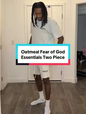 This colorway always sells out so if you love this set you have to be QUICK to it 🔥 #twopieceset #fearofgodessentials #premiumclothing #comfywear #cozyclothes 