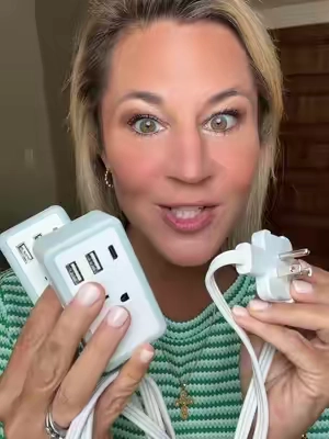 If your child is living in a dorm or apartment they NEED this! If they also require a surge protector plug this into the surge protector and problem solved 🔌 #twinextensioncords #dorm #dormhaul #dormroom #dormessentials 