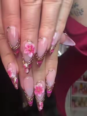 #pressonnails #acrylicpressons #nailsart #stilletonails #pressons 