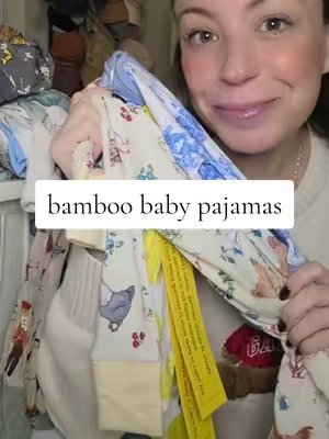 Replying to @tabithasbargainhub I am so impressed with the quality of these bamboo jammies!  #bamboobabyclothes #bamboobaby #bamboomoms #bamboo #bamboopajamas 