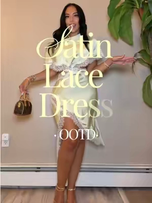 Elegant Satin Lace Styles for Ladies 💐 Chic Lace & Satin Dresses for an elevated classy summer or vacation outfit style look  #satindresswithlace #satinlacedress #FashionInspo #elegantstyle #dressup  Resortwear fashion; vacation dress; OOTD; classy summer dress; lace and satin dresses for women 