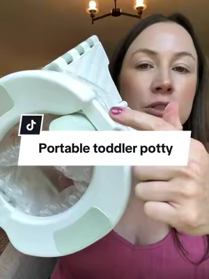 We love this so much! No more potty accidents in the car! #pottytraining #portablepotty #toddler #toddlermusthaves #potty