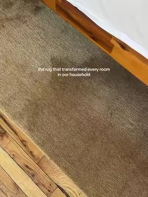 the only rug we’ll ever purchase for our home (purchased the ‘wheat’ shade in dimensions 7’6 x 9’6) @RugsUSA #rugsusa #livingroomrug #woolrug #speckledwoolrug #interiordesign 