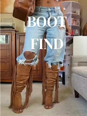 These fringe sandal boots are too 🔥🔥😍. Love Azalea Wang DOWN! I got these form Akira, and they will definitely be in rotation come fall. #fashionshoes #fashiontiktok #boots #fallboots #fashionstyle 