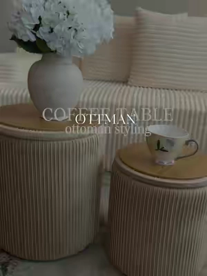 Respuesta a @Rawan🍉    These storage ottomans are doing more than one job 🧺🤍 @PUKAMI  #StorageOttoman #CoffeeTable #CoffeeTableStyling #CozyHome #livingroomdecor 