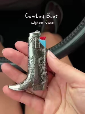 This is so cute . . . #cowboyboots #lightercover #lightercase #lighter #western 