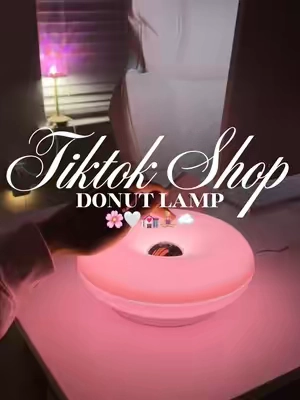 Donut lmao 🌸🤍💒🧘🏼‍♀️☁️#fyp #donutlamp #auralight #sunsetlamp #lamps 