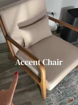 This accent chair for my living room is has elevated the space so much! #accentchair #livingroomfurniture #chairs #homefurniture #livingroomdecor 