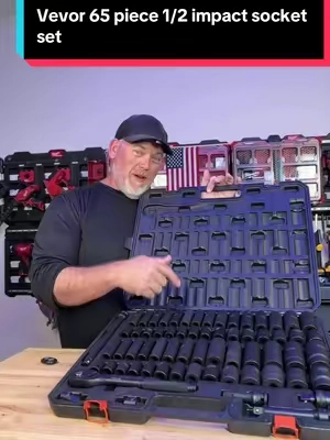 If your old impact sockets have seen better days, this 65-piece VEVOR 1/2-inch drive impact socket set is a solid upgrade. It includes both SAE and metric deep and shallow sockets, so you’re ready for everything from routine maintenance to heavy equipment, trailers, and automotive repairs. The impact-rated Cr-V alloy steel construction is built for high-torque tools, while the 6-point design helps grip fasteners securely and reduce the chance of rounding them off. Laser-etched size markings make it easy to grab the right socket, and everything stays organized in the included storage case. Whether you’re working in the garage, on the farm, or out in the field, this is the kind of socket set you’ll reach for again and again. #VEVOR #ImpactSockets #SocketSet #MechanicTools #ToolTok 