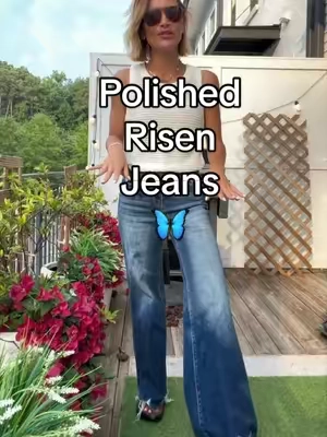 30” inseam. That perfect length wash and fit, and this pair has no holes. Love these stretchy jeans from risen. Great the office or for teachers would this work appropriate @Wild Oak Boutique 