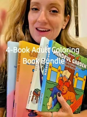 This four-book coloring bundle includes 320 pages of hand-drawn designs across four unique themes, giving you plenty of relaxing pages to color whenever you want to unwind. #AdultColoringBook #ColoringBookBundle #ColoringForAdults #MindfulColoring #CreativeHobby @psy.hacks 