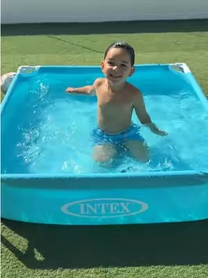 Mini Kids Pool 💦☀️🫶🏼 4ft x12in #SummerFun #KidsPool #BackyardFun #IntexPool #SummerEssentials 