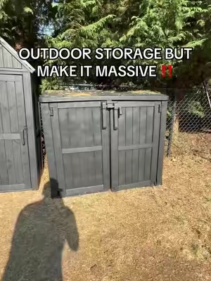love that it’s weatherproof too #outdoorstorage #storage #homefinds #outdoorstoragebox #tiktokshopsummersale 