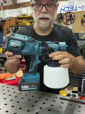 Yofidra Cordless Handheld Paint Sprayer - 1000ml Capacity, 21V 2x3.0Ah Rechargeable Batteries, Lightweight Easy-Storage Power Tool.  #painting #paintsprayer #tools #summerfinds #tiktokshopcreatorpicks @YOFIDRA @YofidraOfficial @YOFIDRA 