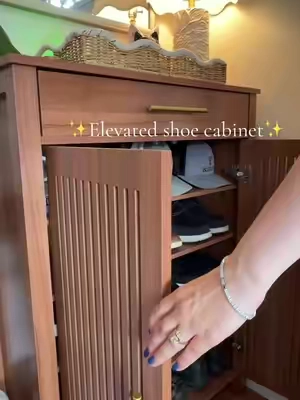 The perfect shoe storage for your enteryway #tiktokshopsummersale #tiktokshopbacktoschool #shoestorage #shoecabinet 