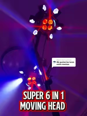 Replying to @flaco las super 6 en 1 moving head party lights #tiktokshopcreatorpicks #partylights #djlights #halloweendecor #homeparty 