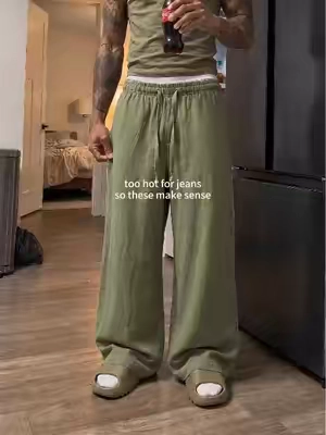 easy linen pants for hot days #linenpants #mensfashion #summerfits #baggypants #affordablefashion